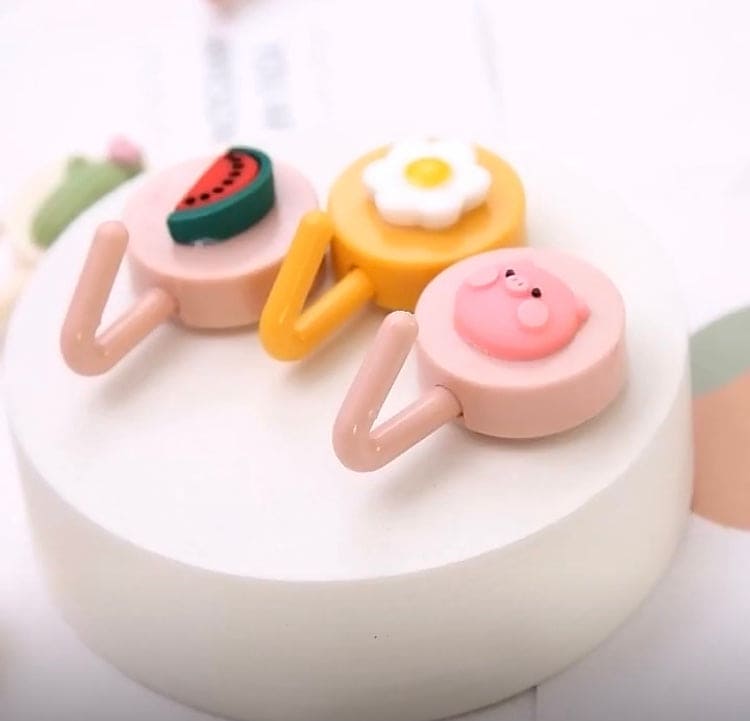 Set Of 10 Cute Cartoon Wall Hook, Cute Wall Hooks Key Holder, Cartoon Fruits Shape Hook For Kids Room Home Decor, Coat Towel Hanging Plastic Mask Holder, Kitchen Bathroom Organizer Wall Decor, Home Accessories Set Of 10 Cute Cartoon Wall Hook, Cute Wall Hooks Key Holder, Cartoon Fruits Shape Hook For Kids Room Home Decor, Coat Towel Hanging Plastic Mask Holder, Kitchen Bathroom Organizer Wall Decor, Home Accessories